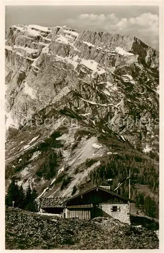 AK / Ansichtskarte 73817996 Berchtesgaden Wirtschaft Oberer Ahornkaser mit dem Hohen Goell Berchtesgaden