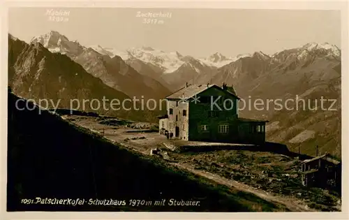 AK / Ansichtskarte 73818015 Patscherkofelhaus_1970m_Stubai_AT mit Habicht und Zuckerhuetl 