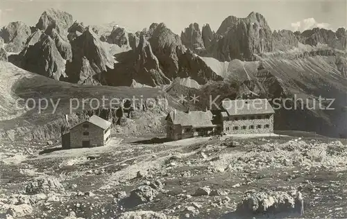 AK / Ansichtskarte 73818158 Schlernhaus_Voels_am_Schlern_Dolomiten_IT mit Rosengarten 