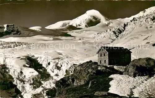 AK / Ansichtskarte Saas Fee_VS Bergsteigerheim Langefluh mit Allalinhorn 