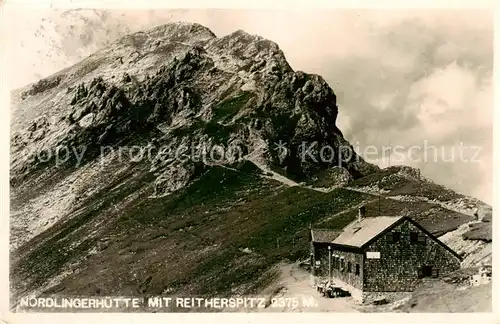 AK / Ansichtskarte 73818217 Noerdlingerhuette_2242m_Reitherspitze_Zirl_Tirol_AT Panorama 