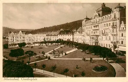 AK / Ansichtskarte 73818257 Marienbad_Tschechien_Boehmen Goetheplatz Marienbad_Tschechien