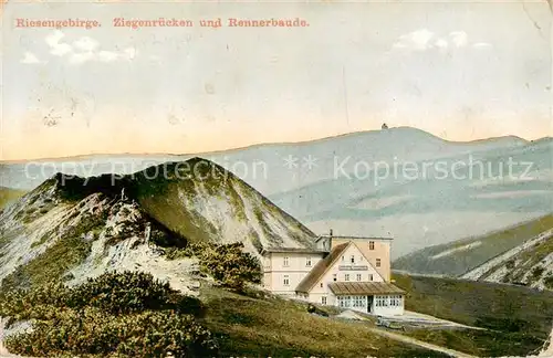 AK / Ansichtskarte 73818453 Riesengebirge_Schlesischer_Teil Ziegenruecken und Rennerbaude 