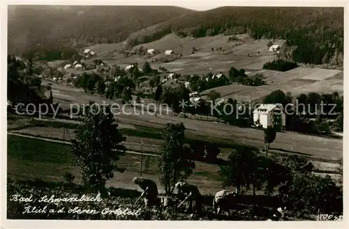 AK / Ansichtskarte 73818539 Bad_Schwarzbach_Flinsberg_Swieradow_Zdroj_Bad_PL Panorama Blick auf den oberen Ortsteil 