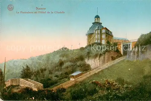 AK / Ansichtskarte 73818580 Namur_sur_Meuse Le Funiculaire et lHotel de la Citadelle Namur_sur_Meuse