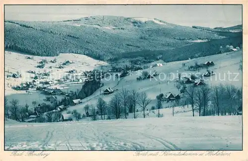 AK / Ansichtskarte 73818647 Bad_Flinsberg_Swieradow_Zdroj_PL Forst mit Kemnitzkamm und Hochstein 