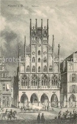 AK / Ansichtskarte 73818781 Muenster_Westfalen Rathaus Muenster_Westfalen