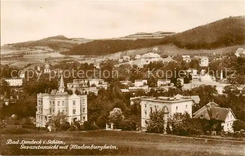 AK / Ansichtskarte 73818803 Bad_Landeck_Schlesien_PL Panorama mit Hindenburgheim 