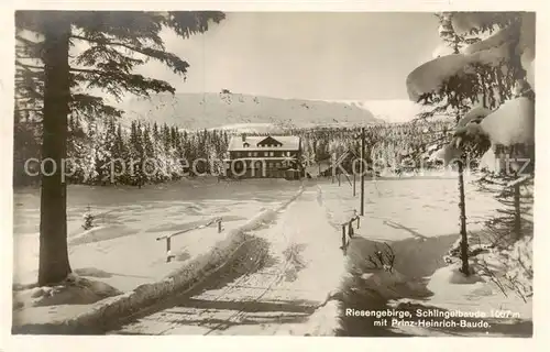 AK / Ansichtskarte 73818827 Krummhuebel_Karpacz_Riesengebirge_PL Schlingelbaude mit Prinz-Heinrich-Baude 