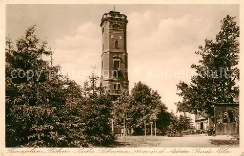 AK / Ansichtskarte 73819216 Boehmische_Schweiz_Ceske_Svycarsko_CZ Bergschaenke Tanzplatz Aussichtsturm 