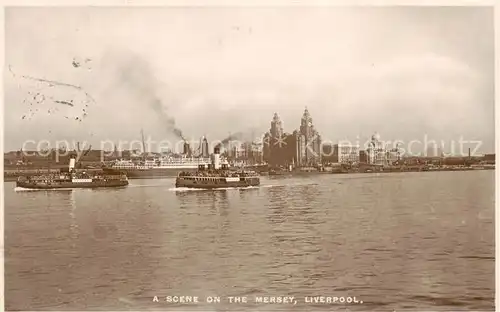 AK / Ansichtskarte 73819483 Liverpool__UK Scene on the mersey 