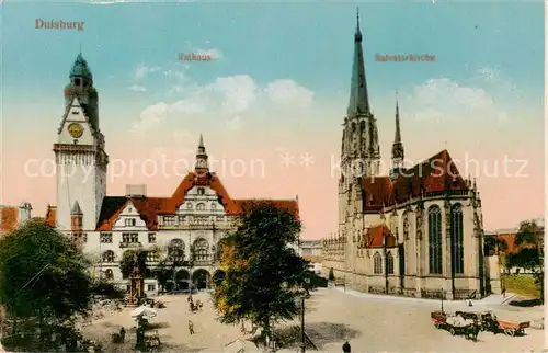 AK / Ansichtskarte 73819505 Duisburg__Ruhr Rathaus Salvatorkirche 