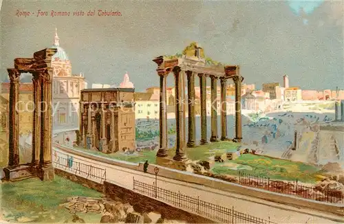 AK / Ansichtskarte 73819557 Roma__Rom_IT Foro Romano visto dal Torbulario 