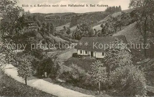 AK / Ansichtskarte 73819904 Bad_Kudowa_Kudowa-Zdroj_Niederschlesien_PL Blick von der Bahnlinie ins Hallatschtal 