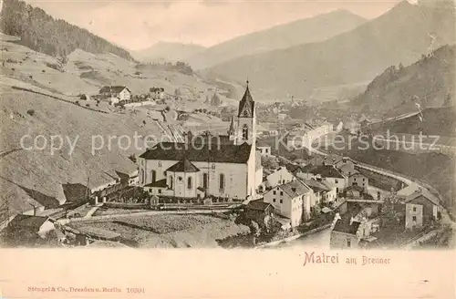 AK / Ansichtskarte 73819979 Matrei_Brenner_AT Kirche Panorama 