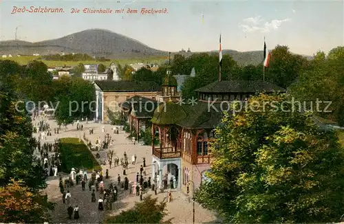 AK / Ansichtskarte 73820133 Bad_Salzbrunn_Szczawno-Zdroj_PL Die Elisenhalle mit dem Hochwald 