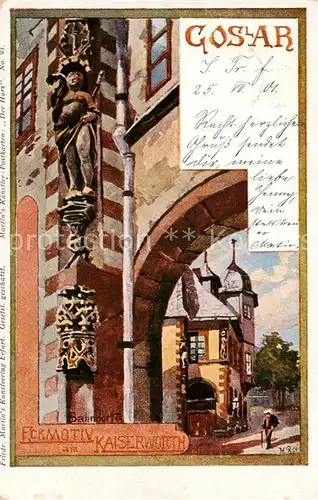 AK / Ansichtskarte 73820330 Goslar Eckmotiv am Kaiserworth Goslar