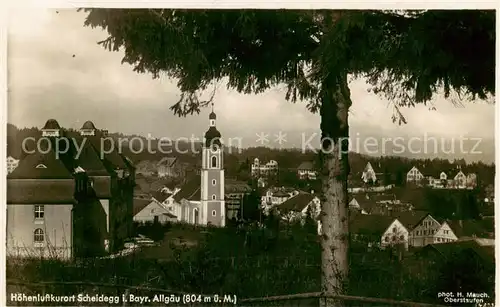 AK / Ansichtskarte 73820337 Scheidegg_Allgaeu Panorama Scheidegg Allgaeu