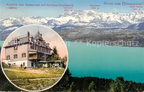 AK / Ansichtskarte Pfannenstiel_Staefa_ZH Blick vom Restaurant und Kurhaus Hochwacht 