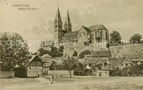 AK / Ansichtskarte 73820613 Quedlinburg Schloss von Sueden Quedlinburg