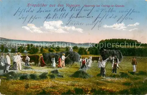 AK / Ansichtskarte Colroy la Grande_88_Vosges Heuernte Serie Kriegsbilder aus den Vogesen 