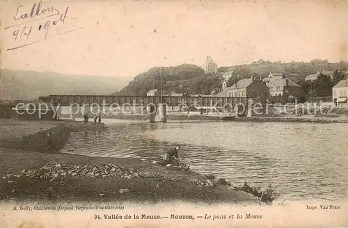 AK / Ansichtskarte Nouzon Le pont et la Meuse Nouzon