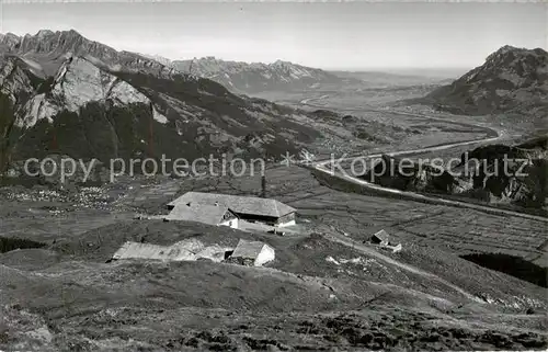 AK / Ansichtskarte Alp_Pardiel_SG Blick ins Rheintal 