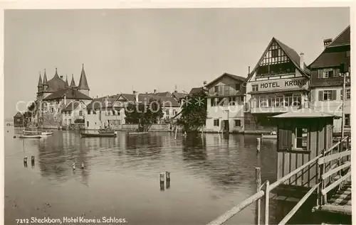 AK / Ansichtskarte Steckborn_Untersee Hotel Krone und Schloss Steckborn Untersee