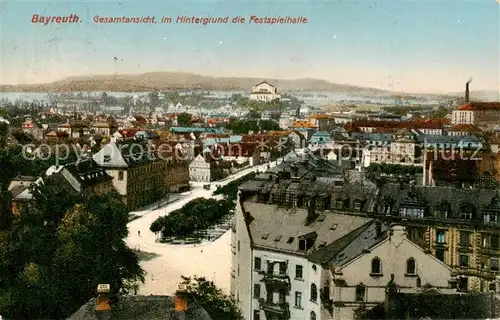 AK / Ansichtskarte 73820895 Bayreuth Gesamtansicht mit Festspielhalle Bayreuth