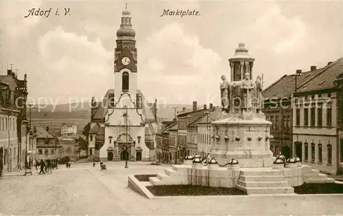 AK / Ansichtskarte 73820997 Adorf__Vogtland Marktplatz 