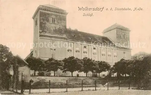 AK / Ansichtskarte 73821034 Wolkersdorf_Weinviertel_AT an der Staatsbahn Schloss 