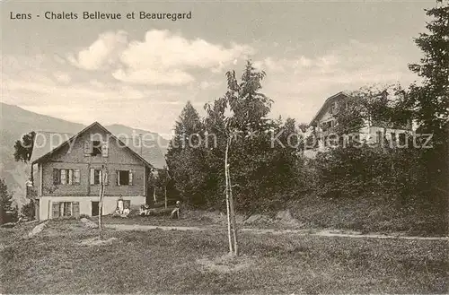 AK / Ansichtskarte Lens_Sierre_VS Chalets Bellevue et Beauregard 