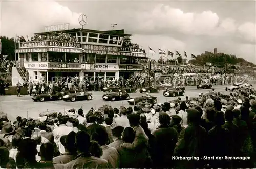 AK / Ansichtskarte 73821598 Nuerburgring Start der Rennwagen Nuerburgring