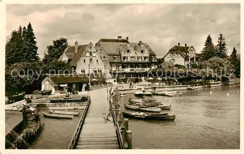 AK / Ansichtskarte 73821638 Wasserburg_Bodensee Seegarten Hotel Krone Wasserburg Bodensee