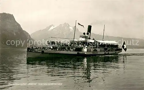 AK / Ansichtskarte 73821830 Dampfer_Seitenrad Salondampfer Gallia Vierwaldstaettersee 