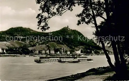 AK / Ansichtskarte 73822081 Dampfer_Seitenrad Koenigswinter am Rhein Drachenfels 