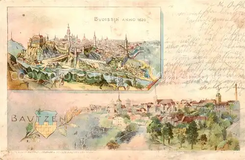 AK / Ansichtskarte 73822096 Bautzen Budissin anno 1620 Panorama Bautzen