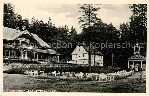 AK / Ansichtskarte 73822148 Bad_Landeck_Schlesien_PL Waldtempel 