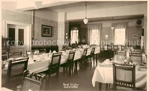 AK / Ansichtskarte 73822182 Bad_Elster Haus Bauer Restaurant Gastraum Bad_Elster