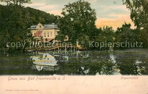 AK / Ansichtskarte 73822213 Bad_Freienwalde Papenmuehle Bad_Freienwalde