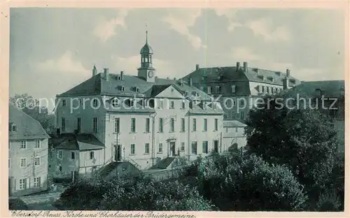 AK / Ansichtskarte 73822270 Reuss_Ebersdorf_Thueringen Kirche und Chorhaeuser der Bruedergemeinde Reuss_Ebersdorf_Thueringen