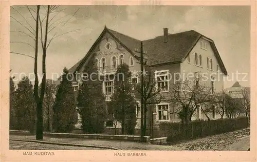 AK / Ansichtskarte 73822356 Bad_Kudowa_Kudowa-Zdroj_Niederschlesien_PL Haus Barbara 