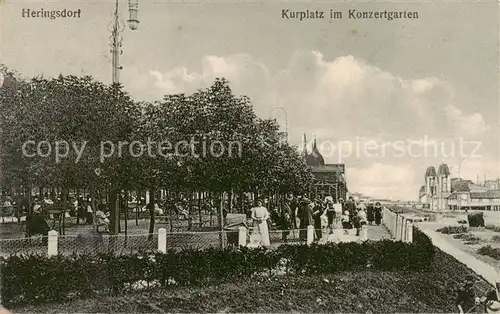 AK / Ansichtskarte 73822400 Heringsdorf__Ostseebad_Usedom Kurplatz im Konzertgarten Feldpost 