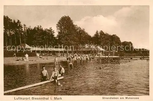 AK / Ansichtskarte 73822410 Biesenthal_-Bernau_Brandenburg Strandleben am Wukensee 