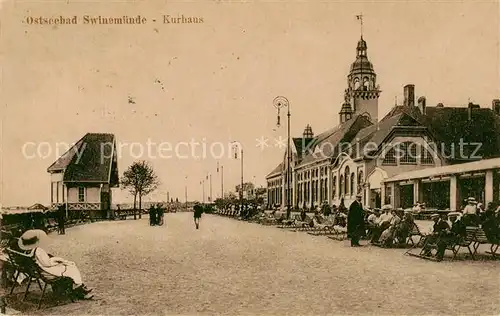 AK / Ansichtskarte 73822451 Swinemuende_Swinoujscie Kurhaus Strandpromenade Swinemuende Swinoujscie