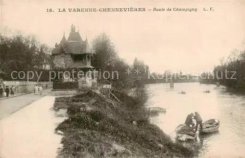 AK / Ansichtskarte La_Varenne Chennevieres_94_Val de Marne Route de Champigny 