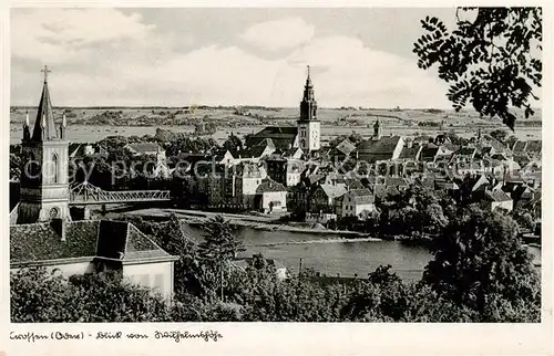 AK / Ansichtskarte 73822846 Crossen__Oder_Krosno_Odrzanskie_PL Blick von Wilhelmshoehe 