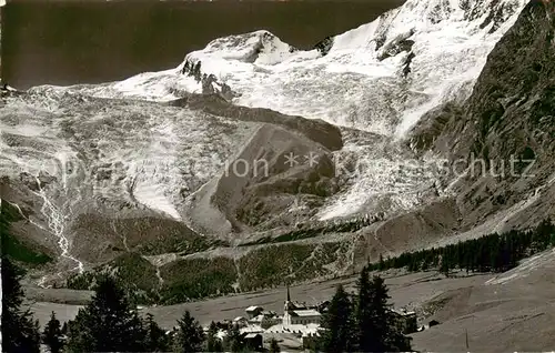 AK / Ansichtskarte Saas Fee_VS mit Alphubel und Feegletscher 