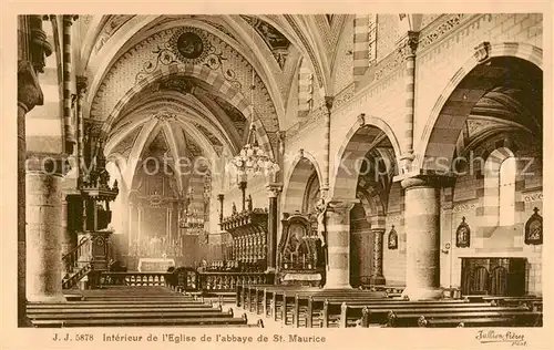 AK / Ansichtskarte St_Maurice__Valais_VS Interieur de lEglise de labbaye de St Maurice 