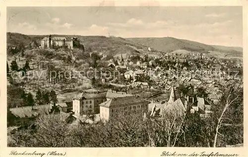 AK / Ansichtskarte 73823009 Blankenburg_Harz Blick von der Teufelsmauer Blankenburg_Harz